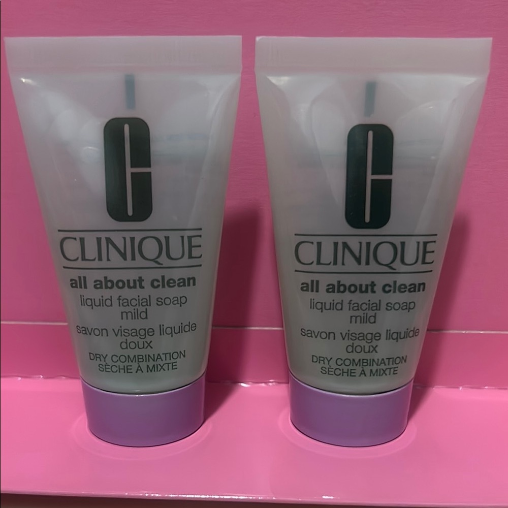 CLINIQUE All About Clean liquid facial soap mild - 2 bottles (1 fl. oz. each)
